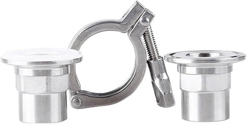 DUOYING 304 Set Applications,1pcs(MIP DN25 clamp50.5) Stainless Steel Tri Clamp Cover Thread Ferrule Adapter -for Beer