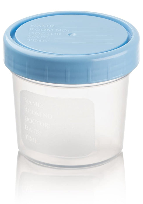 Caremax Supply 25 4oz Specimen Cups with Lids, Leak Proof, High Quality Latex Free Polypropylene Plastic, Non-Sterile