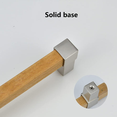 IBOWZ 2 Kitchen Cupboard Handle Pieces Drawer Handle Solid Wood Handles Base Made of Gold Solid Zinc Alloy Cupboard