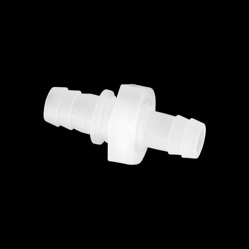 Feelers 5/16" Hose Barb Thru-Bulk Bulkhead Fitting | Plastic Adapter Union Mender Splicer with Gasket (Pack of 2)
