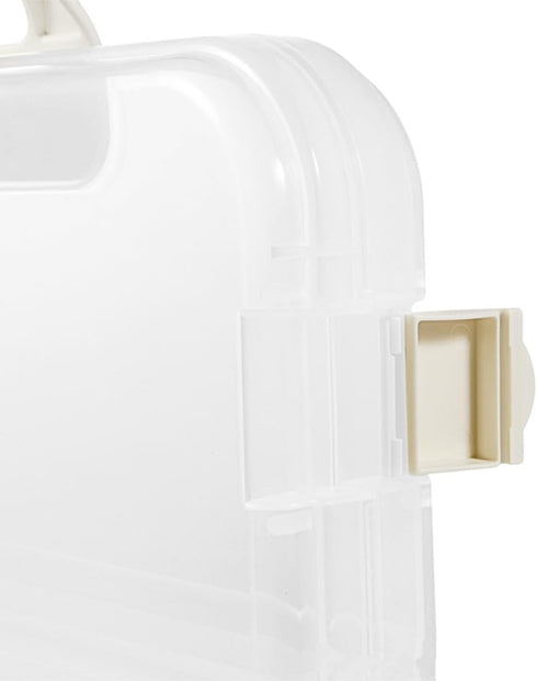 Portable Clear Waterproof File Box with Snaps - Document Storage Organizer for A4 Paper, Magazines, Notebooks (1pcs,
