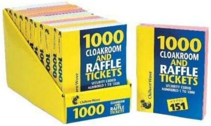 Chiltern Wove KC4306, 159gm, 1000 Pack) Stationary Cloakroom and Raffle Tickets (One