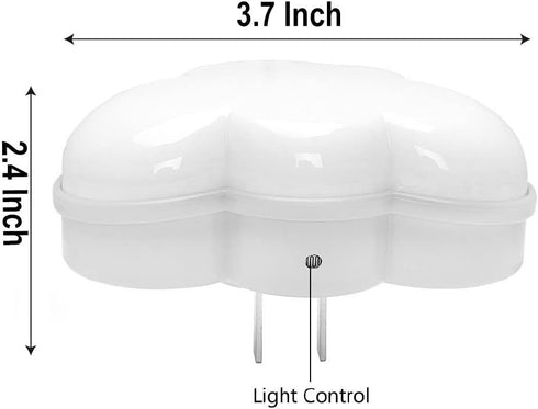 AUSAYE LED Night Light Plug in Lamp Light Sensor Cloud Night Light Energy-Saving Pretty Night Lights for Adults Kids