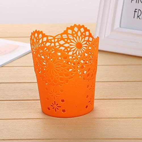 QDKVTNDJZ Fashion Creative Hollow Flower Pencil Holder Pen Makeup Brush Multifunctional Storage Barrels