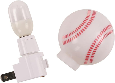 Omeet 2 Pack Warm White - Upgraded Version LED Plug-in Night Light for Kids - Baseball Shaped Lamp Take Good Care