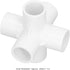 10PCS PVC Plastic Pipe Connector, 6 Way Elbow Fittings for 25mm Inner Diameter Pipe (White)