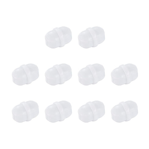 MECCANIXITY 10mm x 6mm Magnetic Stirrer Mixer Stir Bar Rod with Ring Shape PTFE Coating, White - 10Pcs