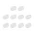 MECCANIXITY 10mm x 6mm Magnetic Stirrer Mixer Stir Bar Rod with Ring Shape PTFE Coating, White - 10Pcs