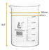 EISCO Beaker, 3000ml Low Form with Spout, White, 250ml Graduations, Borosilicate 3.3 Glass