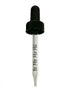 Comfort Axis Graduated Glass Droppers Black for 1 oz Round Bottles, 3 Pack