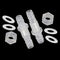 JoyTube 3/8" Hose ID Barb Thru-Bulk Bulkhead Fittings, Plastic Union Adapter with Stainless Steel Washers, Pack of 2