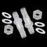 JoyTube 3/8" Hose ID Barb Thru-Bulk Bulkhead Fittings, Plastic Union Adapter with Stainless Steel Washers, Pack of 2