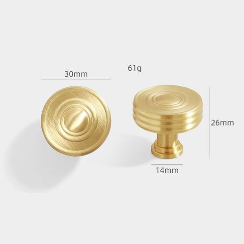 SANCHAKOU 2 Pack 30 14 26Mm Drawer Handles Brass Cabinet Door Handles Wardrobe Shoe Cabinet Bedside Cabinet Cabinet