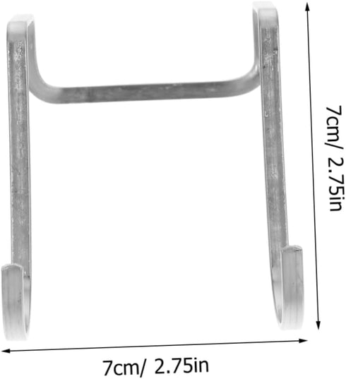 10Pcs Stainless Steel Wall Mounted Hooks for Bedside Cabinet Bathroom and Saving Double Hook Design for Towels Clothes
