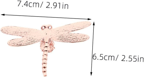 4pcs Set, OSALADI Pink Dragonfly Cabinet Knobs Vintage Zinc Alloy Dresser Drawer Handles for Cupboards, Wardrobes