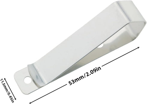 DGHAOP 8PCS 53x11.5mm Stainless Steel Garage Door Opener Clips Car Sun Visor Clamp Building Materials Remote Control