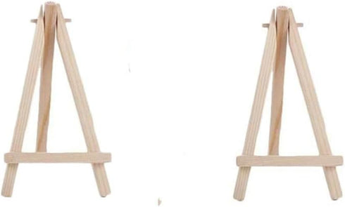 Mini Natural Wood Display Easel, Artist Painting Tripod for Small Canvases, Crafts, Photos, Phone Holder