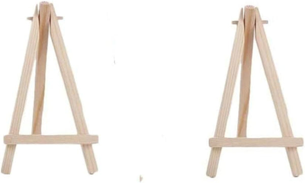 Mini Natural Wood Display Easel, Artist Painting Tripod for Small Canvases, Crafts, Photos, Phone Holder