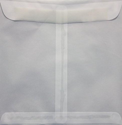 LUXPaper Square Invitation Envelopes - 9 1/2" x 9 1/2", Clear Translucent, 30lb Text, 50 Qty
