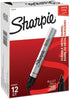 Sharpie Metal Barrel Permanent Markers, Bullet Tip, Black, 12 Count