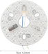 15W Dimmable 5.3 Inch 3CCT 3000K 4200K 6500K Hyuduo LED Ceiling Fan Light Retrofit Kit Round Aluminum PC for Pendant