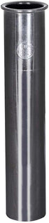 EZ-FLO 1-1/2 Inch x 8 Inch Flanged Tailpiece, Black Polypropylene for Tubular Drain Applications, 35327