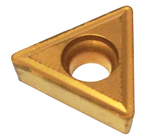 HHIP 6004-6142 TCMT-432 Carbide Insert, Tin Coated C5 Triangle Positive Rake, 1/2" IC