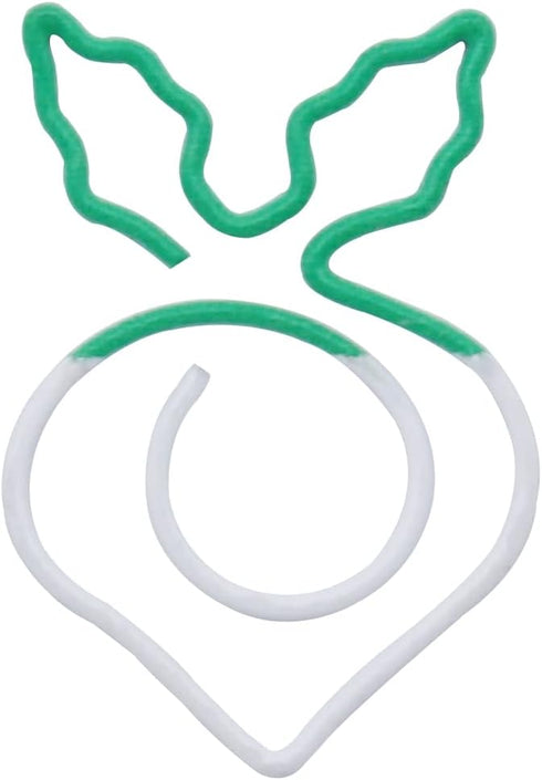 Gullor Cute Paper Clips, Vegetable Shape, Memo Clips, Shaped Bookmarks, Radish, 20 Pieces