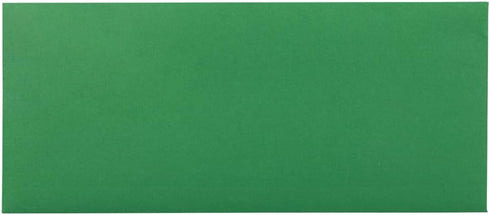 JAM PAPER #10 Business Colored Envelopes - Green Recycled - 4 1/8 x 9 1/2 - 100/Pack