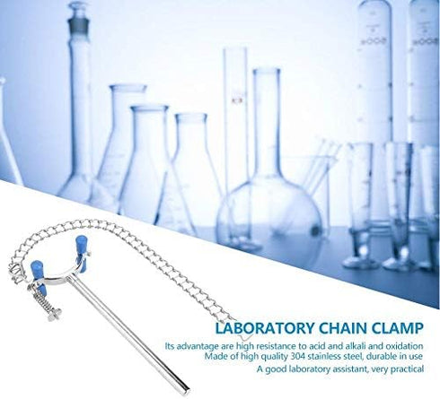 YWBL-WH Lab Beaker Chain Clamp Clip, Chemical Equipment Fixator for Laboratory Container Beaker