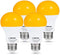 L LOHAS 4 Pack A19 Amber Porch Light Bulbs, 6W Dusk to Dawn Sensor, 40W Equivalent, 2000K E26 Bug Light