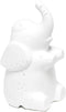Simple Designs LT3337-WHT Fun Shaped Sitting Night Light Table Lamp, White Porcelain Elephant