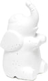 Simple Designs LT3337-WHT Fun Shaped Sitting Night Light Table Lamp, White Porcelain Elephant