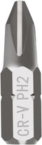 ROTATION 30-Piece Phillips #2 Bit Set PH2, Impact Grade, Chrome Vanadium Steel, 1/4-inch Hex Shank