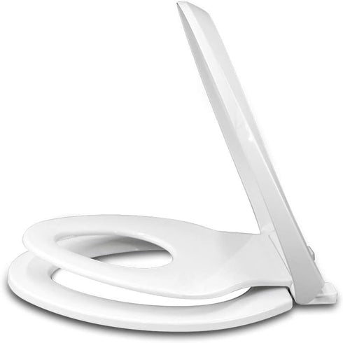 WSSROGY Elongated Toilet Seat with Toddler Seat Built In, Slow Close, Fits both Adult and Child, Potty Training Seat