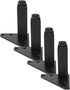Toddmomy 4pcs Adjustable Aluminum Alloy Cabinet Legs 60mm Black Anti-Slip Furniture Feet