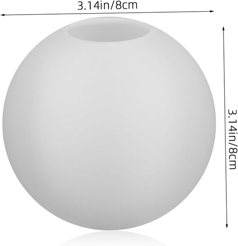 80mm Artibetter Frosted Glass Globe Lamp Shade Replacement Spherical Pendant Glass Shade for Ceiling Fan and Wall