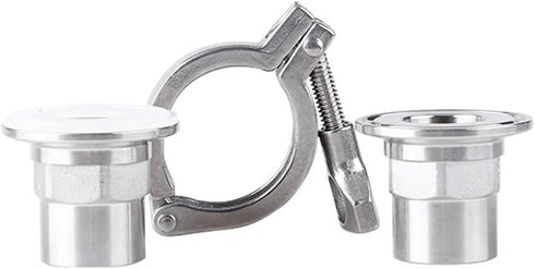 YYJEPOSY 304 DN15 clamp50.5) Stainless Steel Tri Clamp Cover Thread Ferrule Adapter Kit - for Beer, Dairy, Food