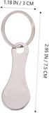 6pcs NUOBESTY Shopping Cart Token Keychain Stainless Steel Keychain Ring Shopping Token Holder Decorative