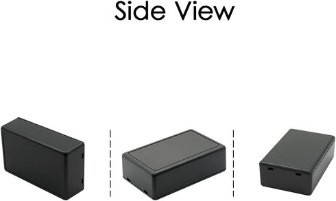 LeMotech Project Box 10 Pieces Black ABS Plastic Electrical Case Small Junction Box for Electronics 2.83 x 1.65 x 0.91