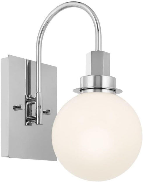 Kichler Hex 11.5 Inch 1 Light Wall Sconce with Opal Glass in