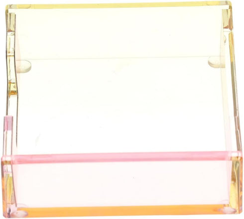 Pink Acrylic Sticky Note Holder, Memo Pad Case, Desk Stand Holders Gift, Business Supplies for Home and Office