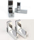 Tiberham 3-30mm (Pack 2) Adjustable Wood/Glass Shelf Bracket, Zinc Alloy Polished Chrome Shelf Support Clamp Corner