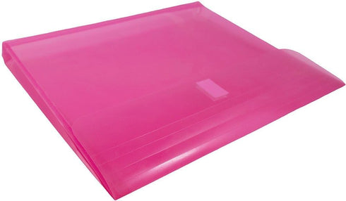 JAM PAPER Plastic Expansion Envelopes with Hook & Loop Closure - Letter Booklet - 9 3/4 x 13 with 1 Inch Expansion -