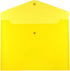JAM PAPER Plastic Envelopes with Snap Closure - Letter Booklet - 9 3/4 x 13 - Yellow - 12/Pack