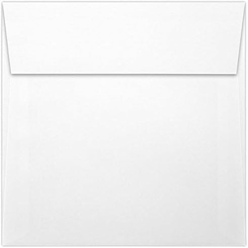 LUXPaper Square Invitation Envelopes | Peel & Press | 5 1/2" x 5 1/2" | Bright White | 80lb. Text | 50 Qty