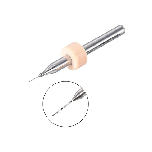 uxcell PCB Drill Bits, 0.2mm Tungsten Carbide Rotary Tool, 1/8 Inch Shank, 1 Set (10 Pcs)