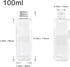 100ml Rectangle Bottles Travel Kit Refillable PET Plastic Square Portable Jar With Aluminium Screw Cap Leakage Proof Healthy 20pcs