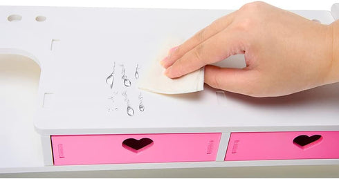 Kawaii Desk Organizer with Drawers, Cute Monitor Riser Stand for PC, Laptop, Printer