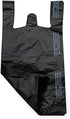 Platree (800 Count) 8" 4" 16", 14 (0.55 Small Black Plastic Embossed T-Shirt Bags, X X mic Mil), Retail Plastic, Bulk